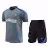 Thailandia Maglietta Calcio Set Formazione Inter Milan 2024 2025 Grigio Nero