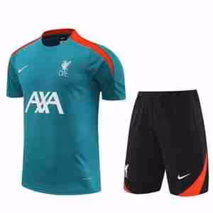 Thailandia Maglietta Calcio Set Formazione Liverpool 2024 2025 Verde Nero