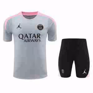 Thailandia Maglietta Calcio Set Formazione Paris Saint Germain 2024 2025 Grigio