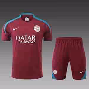 Thailandia Maglietta Calcio Set Formazione Paris Saint Germain 2024 2025 Rosso