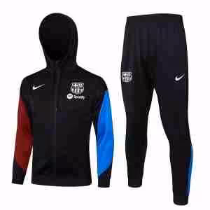 Tuta Con Cappuccio FC Barcellona 2024 2025 Nero Blu