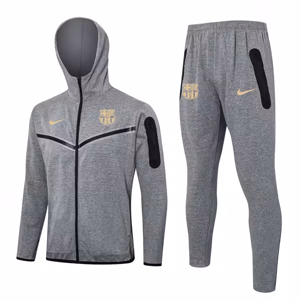 Tuta Con Cappuccio FC Barcellona 2024 25 Grigio