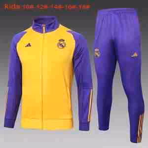 Tute Calcio Bambino Real Madrid 2024 2025 Giallo Porpora