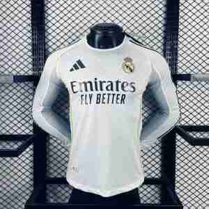 Maglietta Calcio Prima Manica Lunga Real Madrid 2025 2026 – Versione Giocatore