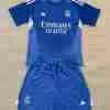 Maglietta Calcio Real Madrid Portiere Set Bambino 2025 2026 Blu