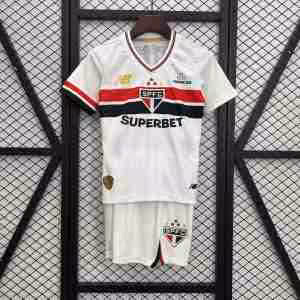 Maglietta Calcio Sao Paulo Prima Set Bambino 2025 2026