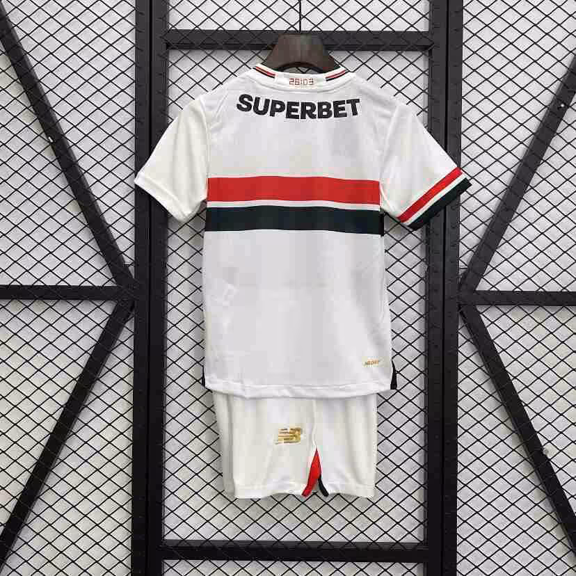 Maglietta Calcio Sao Paulo Prima Set Bambino 2025 2026_1