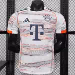 Maglietta Calcio Away Bayern Monaco 2025 2026 Bianco – Versione Giocatore
