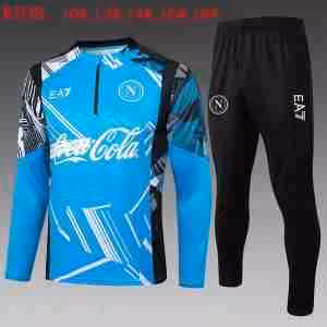 Felpa Allenamento Bambino Napoli 2025 2026 Blu