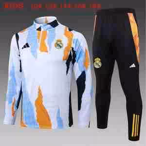 Felpa Allenamento Bambino Real Madrid 2025 2026 Blu Bianco