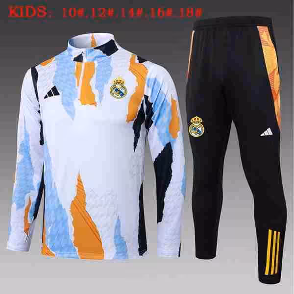 Ninos Sudadera De Training Real Madrid 2025-2026 Azul Blanco