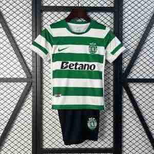 Maglietta Calcio Sporting De Lisboa Prima Set Bambino 2025 2026