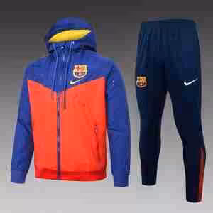 Set Giacca a vento FC Barcellona 2025 2026 Blu Rosso