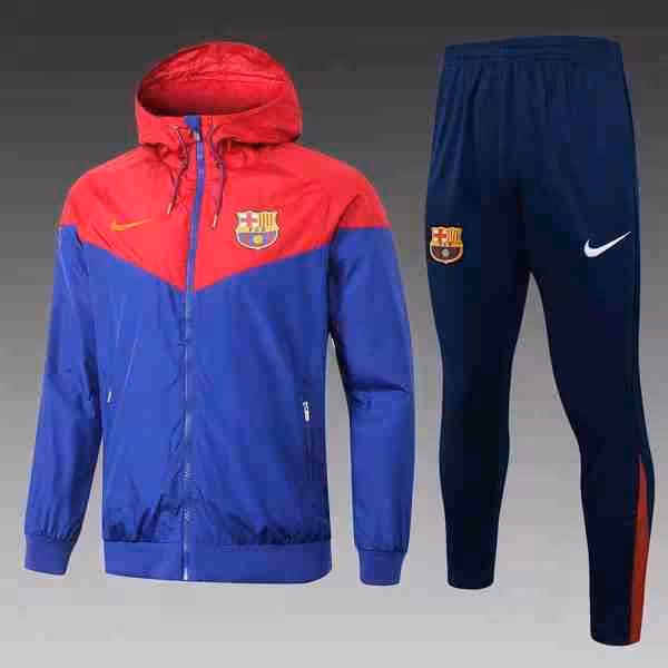 Rompevientos Barcelona Conjunto Completo 2025-2026 Rojo Azul