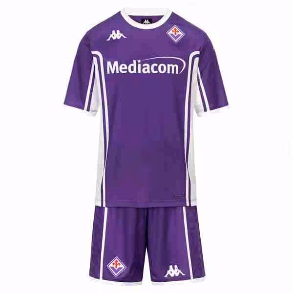 Camiseta Fiorentina 1ª Niño 2025-2026 Maglietta Calcio ACF Fiorentina Prima Set Bambino 2025 2026