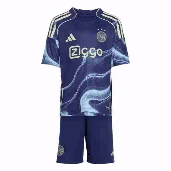 Camiseta Ajax 2ª Niño 2025-2026 Maglietta Calcio Ajax Away Set Bambino 2025 2026