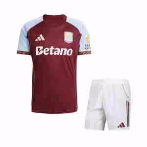 Maglietta Calcio Aston Villa Prima Set Bambino 2025 2026