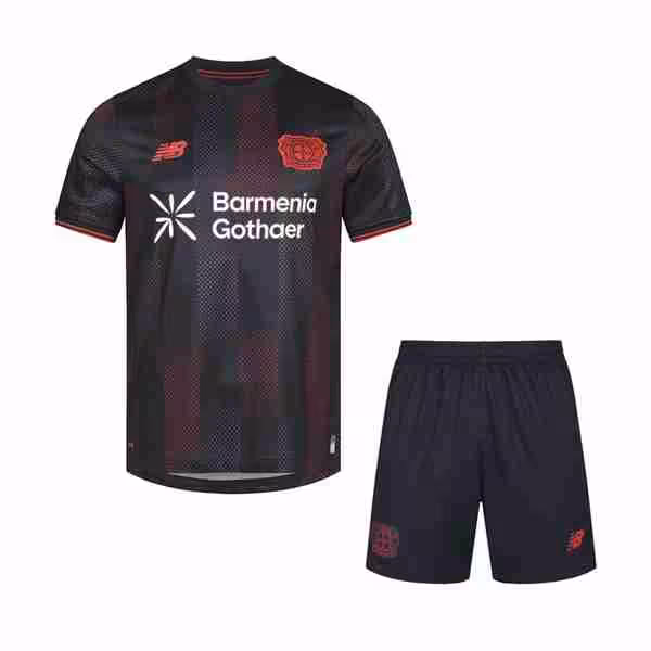 Camiseta Bayer 04 Leverkusen 1ª Niño 2025-2026 Maglietta Calcio Bayer Leverkusen Prima Set Bambino 2025 2026