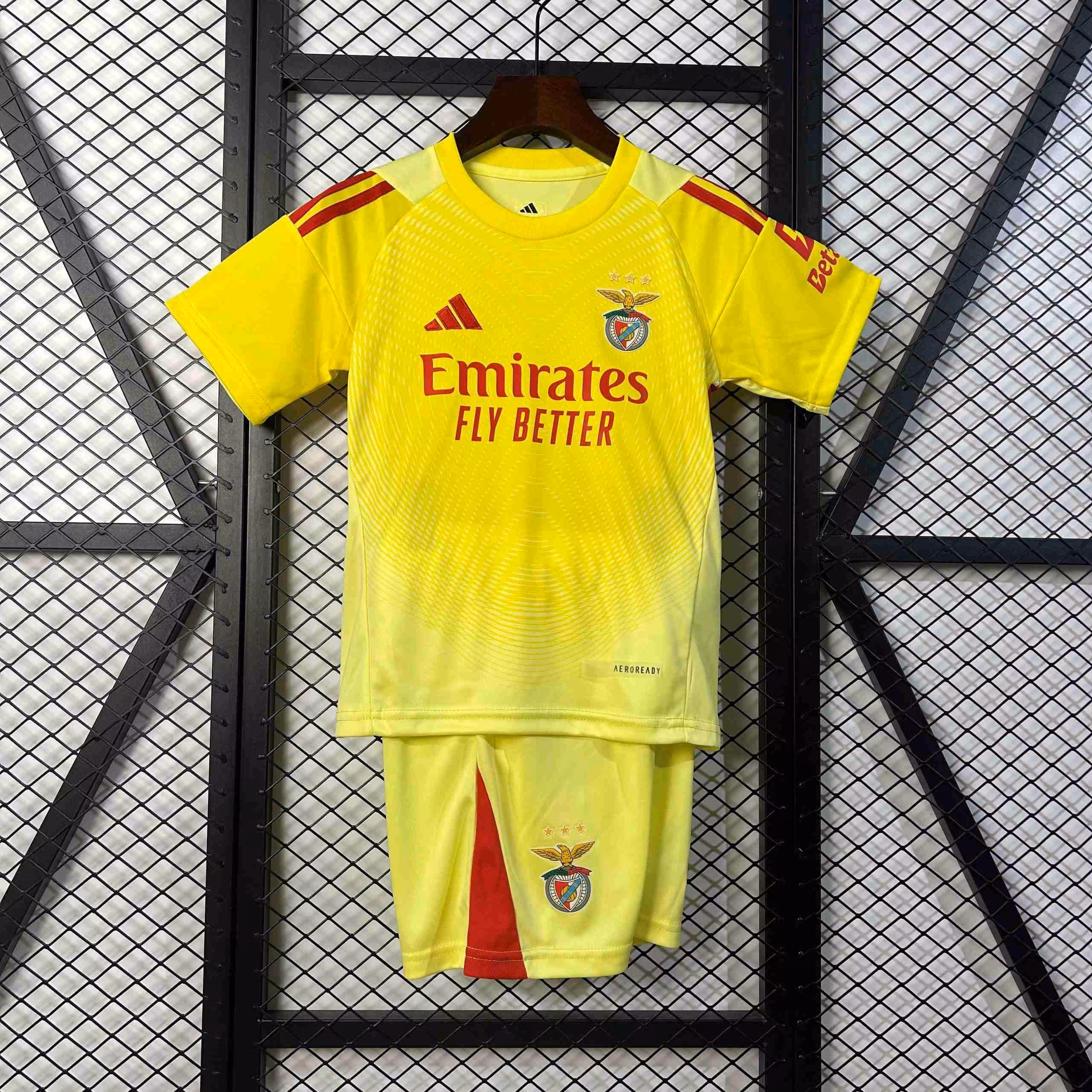 Camiseta Benfica Portero Niño 2025-2026 Maglietta Calcio Benfica Portiere Set Bambino 2025 2026