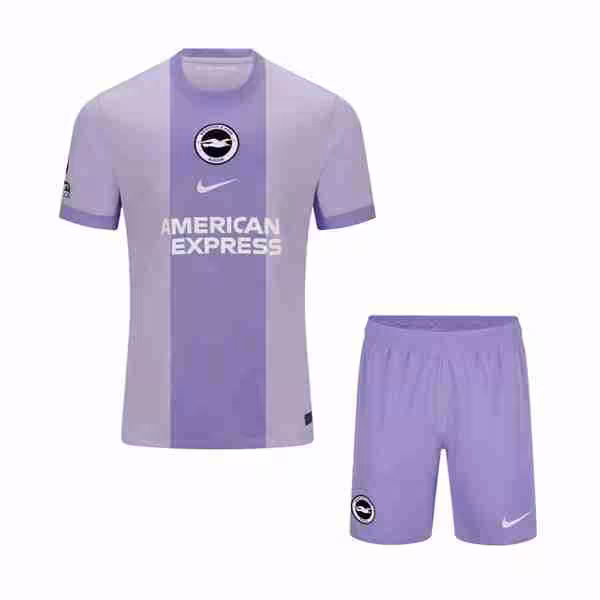 Camiseta Brighton & Hove Albion 2ª Niño 2025-2026 Maglietta Calcio Brighton Away Set Bambino 2025 2026
