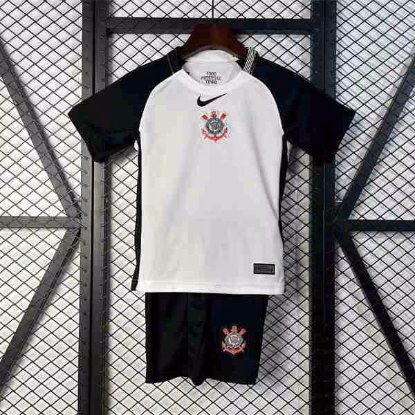Camiseta Corinthians 1ª Niño 2025-2026 Maglietta Calcio Corinthians Paulista Prima Set Bambino 2025 2026