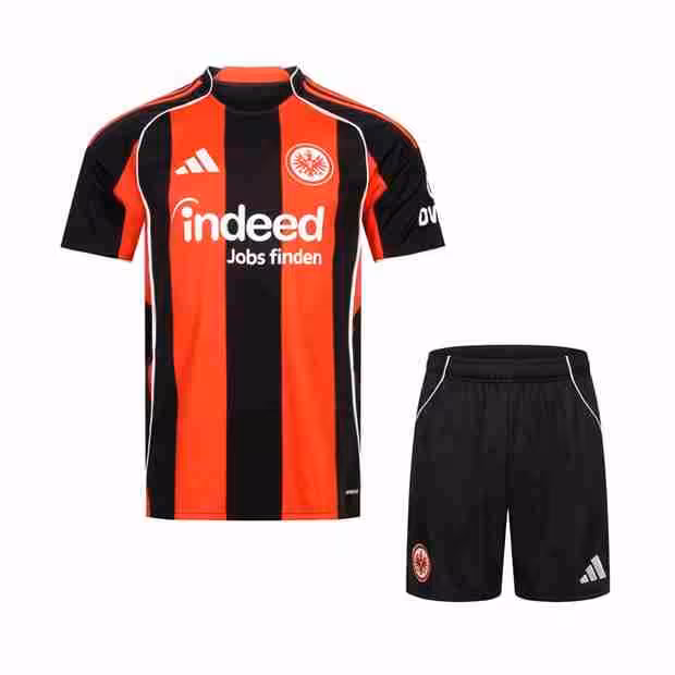 Camiseta Eintracht Frankfurt 1ª Niño 2025-2026 Maglietta Calcio Eintracht Frankfurt Prima Set Bambino 2025 2026
