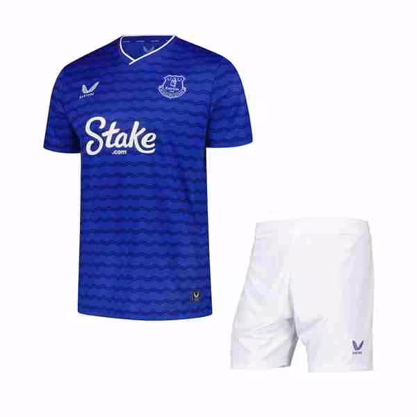 Camiseta Everton 1ª Niño 2025-2026 Maglietta Calcio Everton Prima Set Bambino 2025 2026