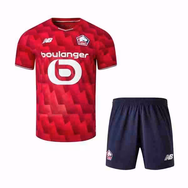 Camiseta Lille LOSC 1ª Niño 2025-2026 Maglietta Calcio Lille OSC Prima Set Bambino 2025 2026