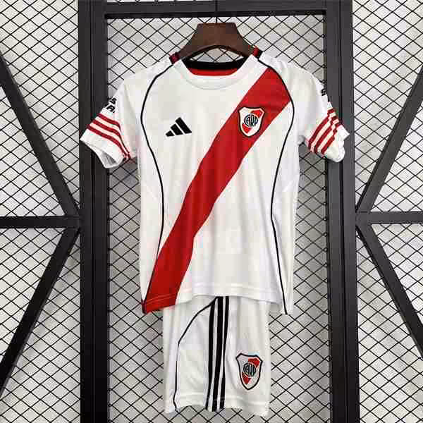 Tailandia Camiseta River Plate 1ª 2025-2026 Maglietta Calcio River Plate Prima Set Bambino 2025 2026