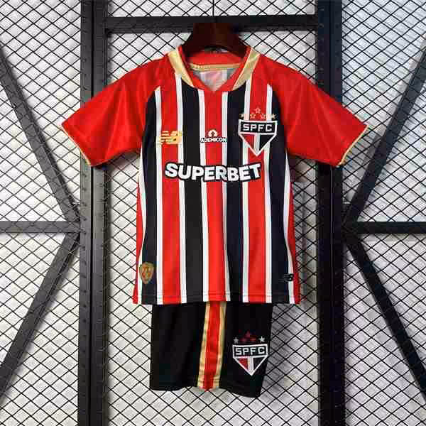 Camiseta Sao Paulo 2ª Niño 2025-2026 4 Maglietta Calcio Sao Paulo Away Set Bambino 2025 2026