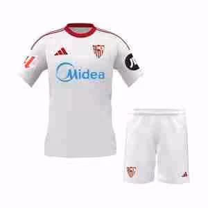 Maglietta Calcio Sevilla Prima Set Bambino 2025 2026