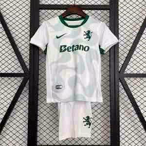 Maglietta Calcio Sporting De Lisboa Away Set Bambino 2025 2026