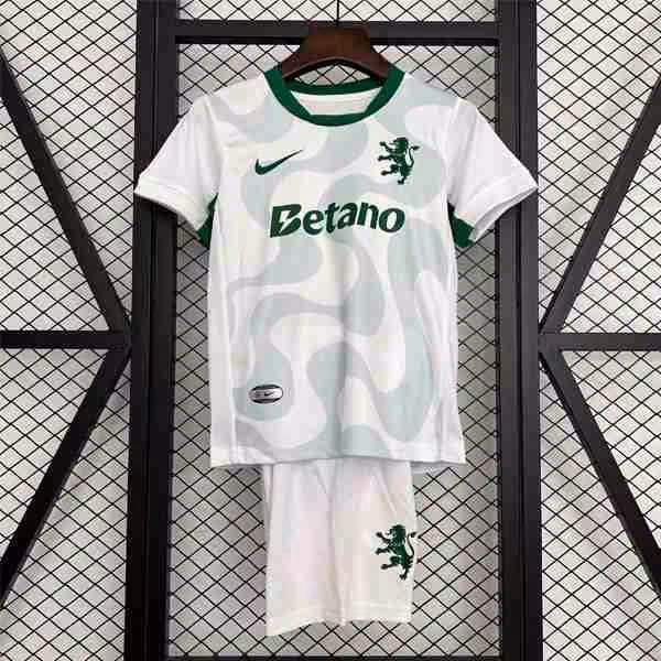 Camiseta Sporting Lisbon 2ª Niño 2025-2026 Maglietta Calcio Sporting De Lisboa Away Set Bambino 2025 2026