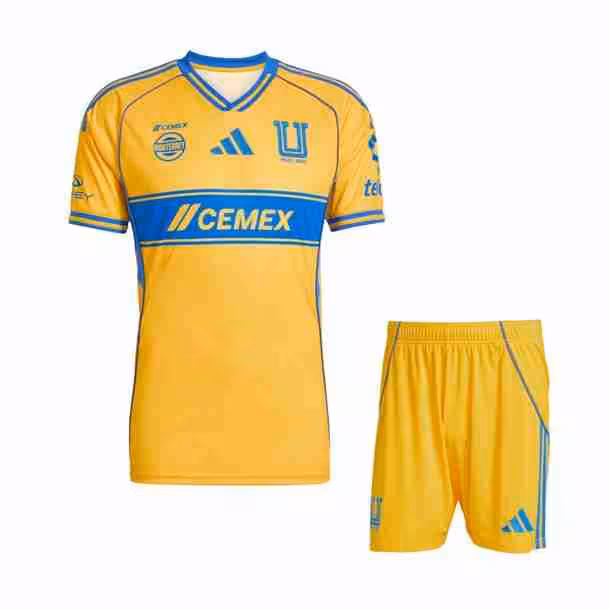 Camiseta Tigres UANL 1ª Niño 2025-2026 Maglietta Calcio Tigres Prima Set Bambino 2025 2026
