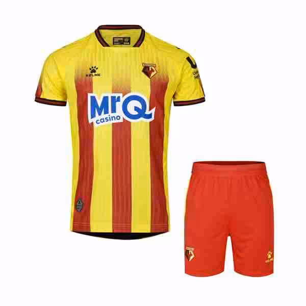 Camiseta Watford 1ª Niño 2025-2026 Maglietta Calcio Watford Prima Set Bambino 2025 2026