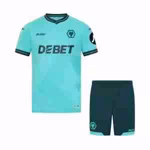 Maglietta Calcio Wolves Away Set Bambino 2025 2026