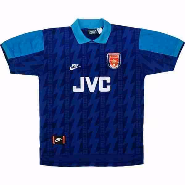 Tailandia Camiseta Arsenal 2ª Retro 1994 1995 Azul Thailandia Maglietta Calcio Away Arsenal Retro 1994 1995 Blu