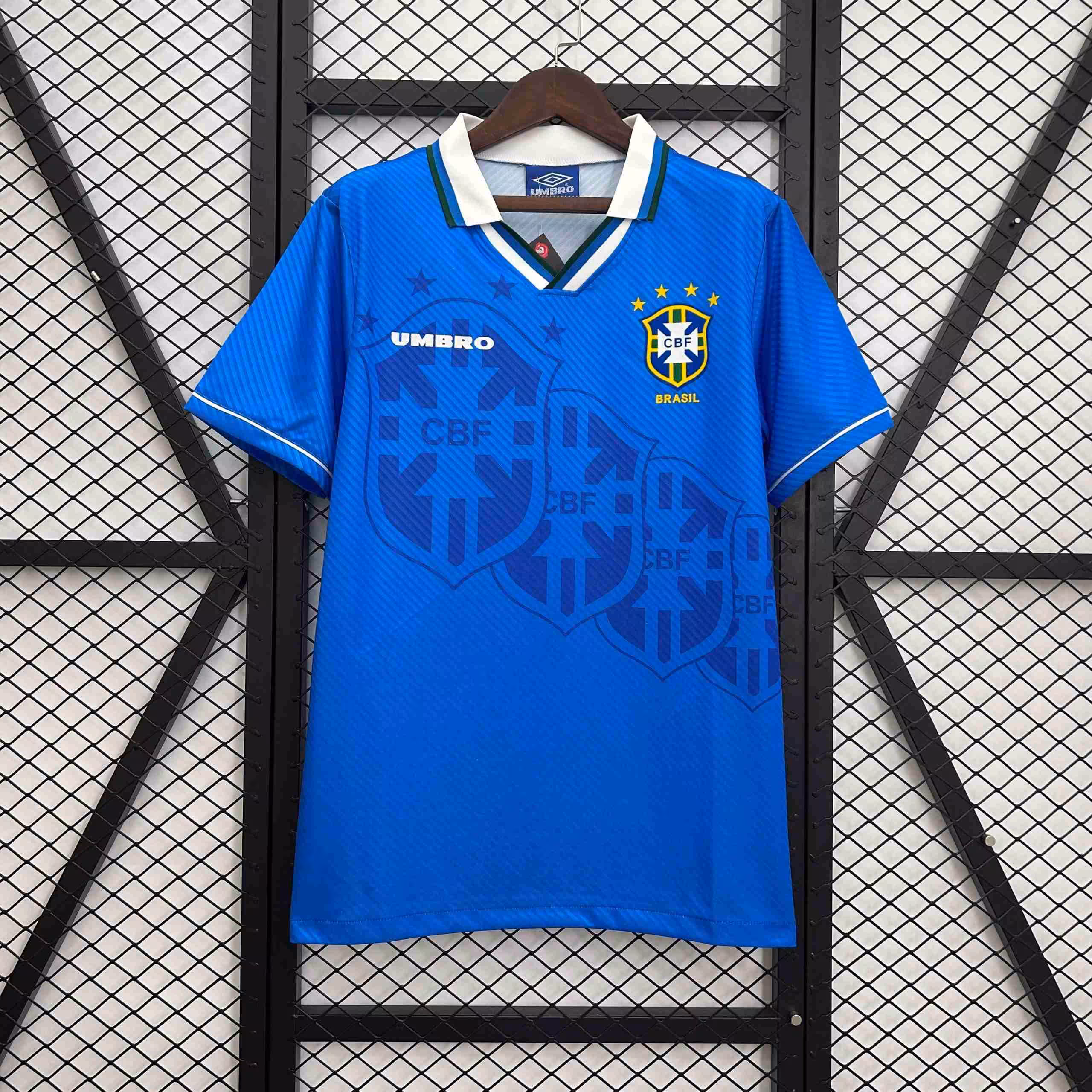 Camiseta Brazil 2ª Retro 1993-1994 Thailandia Maglietta Calcio Away Brasile Retro 1993 1994