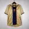 Thailandia Maglietta Calcio Away FC Barcellona Retro 2002 Oro