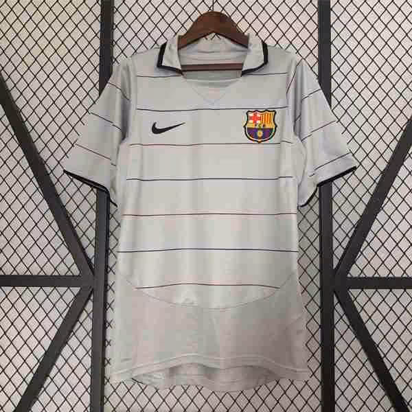Tailandia Camiseta Barcelona 2ª Retro 2003 2004 Thailandia Maglietta Calcio Away FC Barcellona Retro 2003 2004
