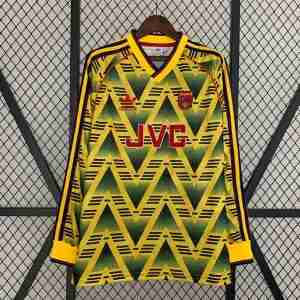 Thailandia Maglietta Calcio Away Manica Lunga Arsenal Retro 1991 1993