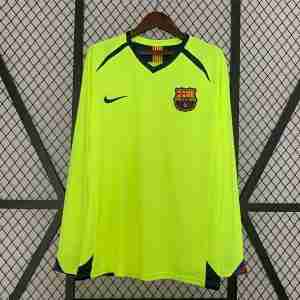 Thailandia Maglietta Calcio Away Manica Lunga FC Barcellona Retro 2005 2006