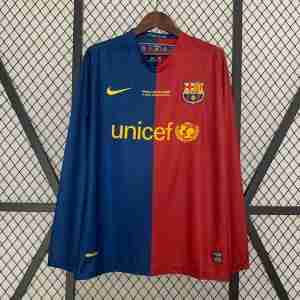 Thailandia Maglietta Calcio Away Manica Lunga FC Barcellona Retro 2008 2009