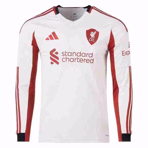 Tailandia Camiseta Liverpool 2ª ML 2025-2026 Thailandia Maglietta Calcio Away Manica Lunga Liverpool 2025 2026