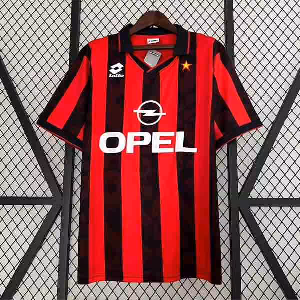 Tailandia Camiseta AC Milan 1ª Retro 1988-1989 Thailandia Maglietta Calcio Prima AC Milan Retro 1988 1989