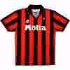 Thailandia Maglietta Calcio Prima AC Milan Retro 1993 1994 Nero Rosso