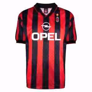 Thailandia Maglietta Calcio Prima AC Milan Retro 1995 1996 Rosso