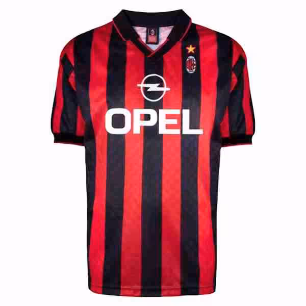 Thailandia Maglietta Calcio Prima AC Milan Retro 1995 1996 Rosso Thailandia Maglietta Calcio Prima AC Milan Retro 1995 1996 Rosso