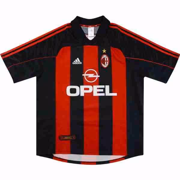 Tailandia Camiseta AC Milan 1ª Retro 2000 2002 Rojo Thailandia Maglietta Calcio Prima AC Milan Retro 2000 2002 Rosso