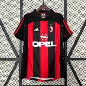 Thailandia Maglietta Calcio Prima AC Milan Retro 2001 2002